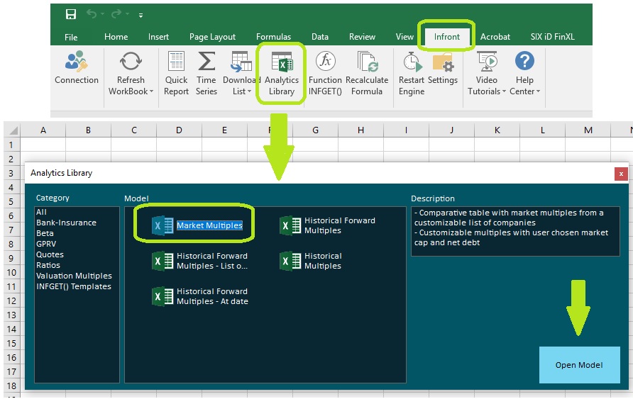 Infront Excel Templates Dynamic Data To Excel With Access To More Than 4 Million Instruments